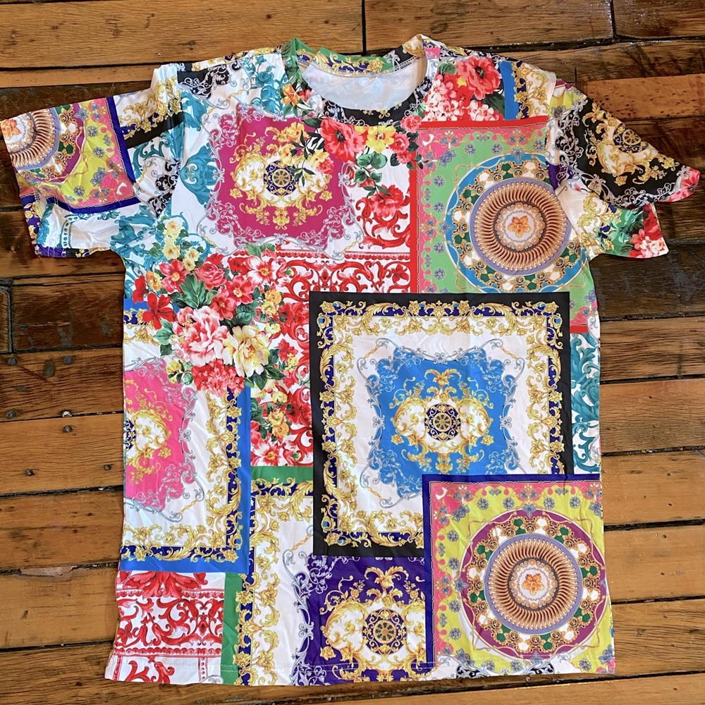 Graphic pattern oversized unisex tshirt